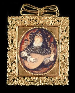 Regina Elisabetta I che suona il liuto da Nicholas Hilliard