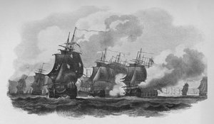 Scontro al largo di Dominica, c1782 da Nicholas Pocock