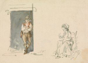 Studi di figura: ragazzo in piedi da Nicholas Pocock