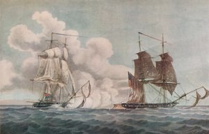 Barca postale e corsaro, c1819 da Nicholas Pocock