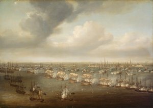 La battaglia di Copenaghen, 2 aprile 1801 da Nicholas Pocock