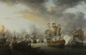 La fine della battaglia dei Santi, c.1782 da Nicholas Pocock