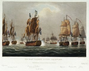La manovra navale di Sir Robert Calder (1745-1818) da Nicholas Pocock