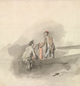 Due Uomini in una Barca che Brindano (?) da Nicholas Pocock