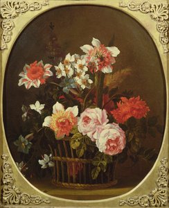 Natura morta di fiori in un cesto, XVIII secolo da Nicholas Ricoeur