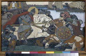 Alessandro Nevskij colpisce Birger Jarl. Episodio della battaglia della Neva