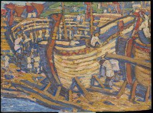 Costruzione delle navi. Schizzo per il dipinto con lo stesso titolo, 1903