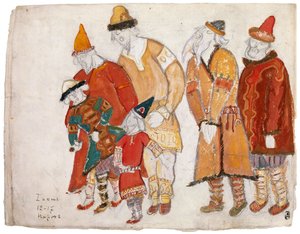 Costumi. Disegno di costume per l