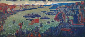 Pronti per la campagna nel mare varangiano da Nikolai Konstantinowitsch Roerich