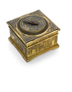 Orologio da tavolo orizzontale inciso di Elisabetta I, c.1590-1600