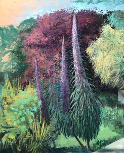 Tre echi, 2022-23 (olio su tavola)
