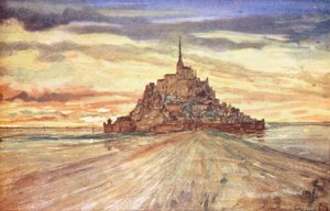 Mont St Michel, tramonto