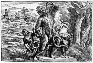 Caricatura del gruppo Laocoonte da Nicolò Boldrini