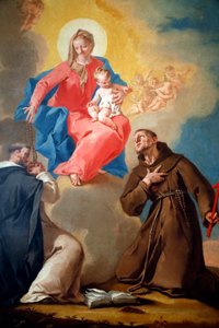 La Galleria Nazionale. Nostra Signora del Rosario con San Domenico e San Francesco d