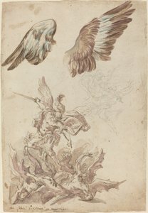 Studi per San Michele che sconfigge gli angeli ribelli da Nicolò Ricciolini