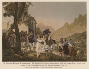 Scena da I Promessi Sposi di Alessandro Manzoni da Nicola Cianfanelli
