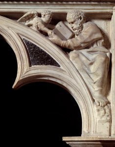 Arte gotica: San Matteo Evangelista (dettaglio)