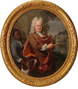 Francois van Bredehoff affiancato dal suo servitore Tabo Jansz da Nicolaas Verkolje