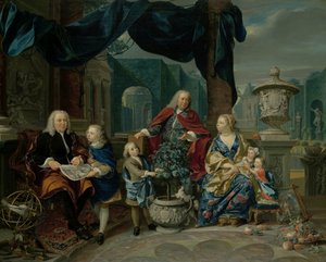 Ritratto di David van Mollem con la sua famiglia