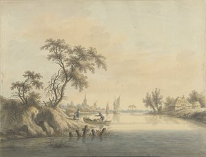 Veduta del villaggio di Elst sul Mosa