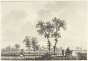 Il villaggio di Spijk in Gheldria da Nicolaas Wicart