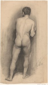 Nudo maschile visto di schiena da Nicolaas van der Waay (signed by artist)