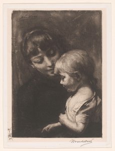 Donna con bambino da Nicolaas van der Waay (signed by artist)