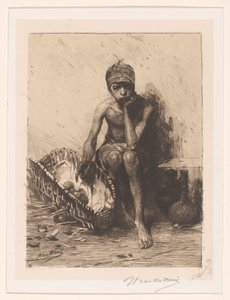 Venditore di frutta da Nicolaas van der Waay (signed by artist)