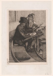 Uomini che disegnano da Nicolaas van der Waay