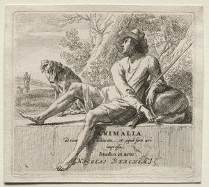 Animalia: Frontespizio, pastore e cane