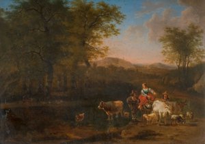 Paesaggio pastorale con figure (1683) da Nicolaes Berchem