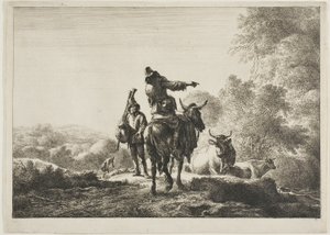 Il suonatore di cornamusa da Nicolaes Berchem