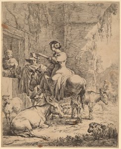 Il riposo prima della locanda da Nicolaes Berchem