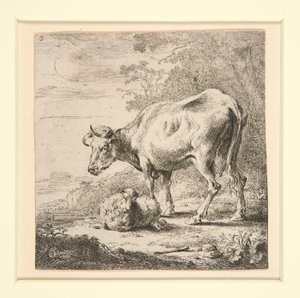 Il Gruppo delle Mucche, con la Lattaia da Nicolaes Berchem