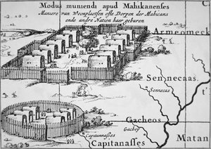 Villaggio Irochese da Nicolaes Jansz  Visscher