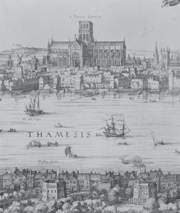 Panorama di Londra e del Tamigi, (dettaglio di St. Paul