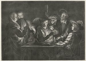 Uomini che fumano e bevono in una locanda da Nicolaes Lauwers