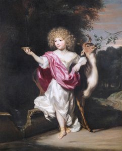 Ritratto di bambina con un cervo da Nicolaes Maes