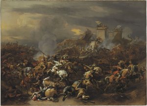 Alessandro Magno (356-323 a.C.) combatte Porus (o Poros) dell