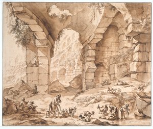 Veduta delle rovine del Colosseo da Nicolaes Pietersz Berchem