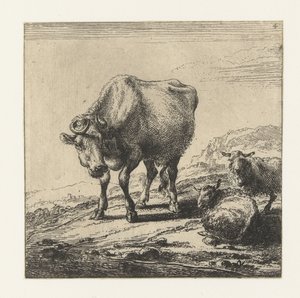 Mucca e due pecore da Nicolaes Pietersz Berchem