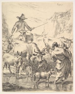 Il Gregge che Attraversa il Ruscello da Nicolaes Pietersz. Berchem