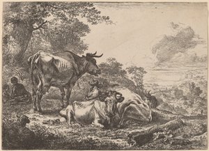 Mucche al riposo da Nicolaes Pietersz Berchem