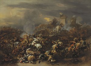 La battaglia di Alessandro Magno contro il re Poro da Nicolaes Pietersz. Berchem