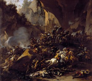 Viaggiatori attaccati dai ladri da Nicolaes Pietersz Berchem