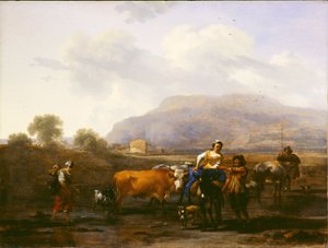 Contadini in viaggio (Le Soir) da Nicolaes Pietersz. Berchem