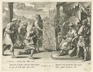 Il re degli Ammoniti reclama la terra (Storia di Jefta) da Nicolaes Ryckmans