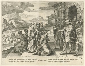 Iefte concede a sua figlia il permesso di andare sui monti da Nicolaes Ryckmans