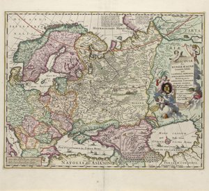 Mappa della Russia, seconda metà del XVII secolo da Nicolaes Visscher