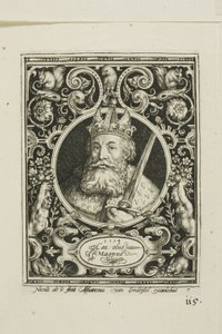 Carlo Magno, settimo piatto de I nove degni da Nicolaes de Bruyn